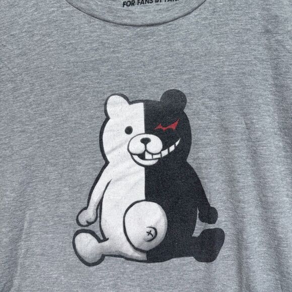 For Fans By Fans Danganronpa Monokuma Anime Series Manga Gray T Shirt Size L - Picture 3 of 4